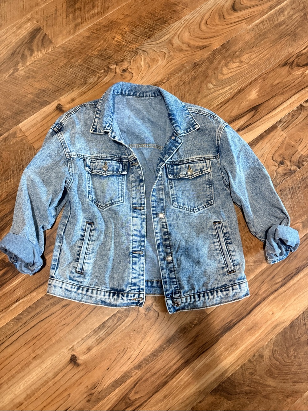 Light Blue Denim Jacket - Women's Classic Jean Coat